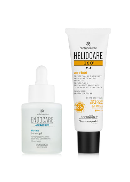 ENDOCARE AGE BARRIER Niacinal Serum & HELIOCARE 360° Sunscreen