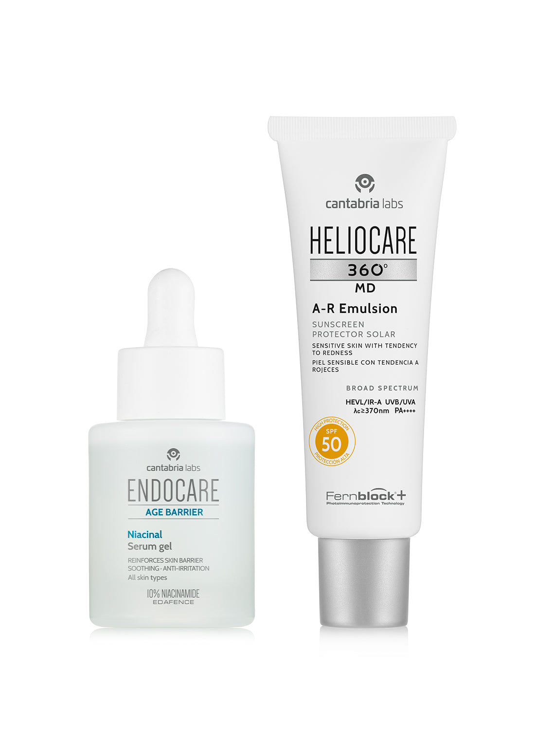 ENDOCARE AGE BARRIER Niacinal Serum & HELIOCARE 360° Sunscreen