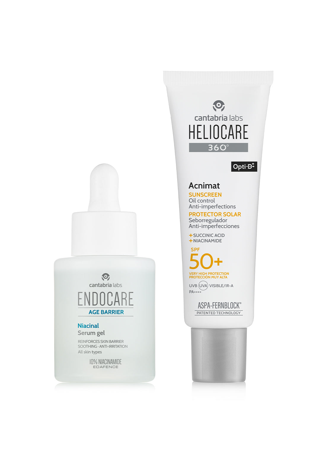 ENDOCARE AGE BARRIER Niacinal Serum & HELIOCARE 360° Sunscreen