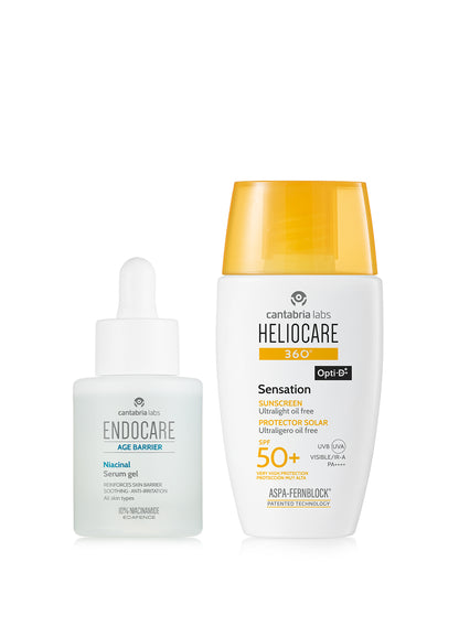 ENDOCARE AGE BARRIER Niacinal Serum & HELIOCARE 360° Sunscreen