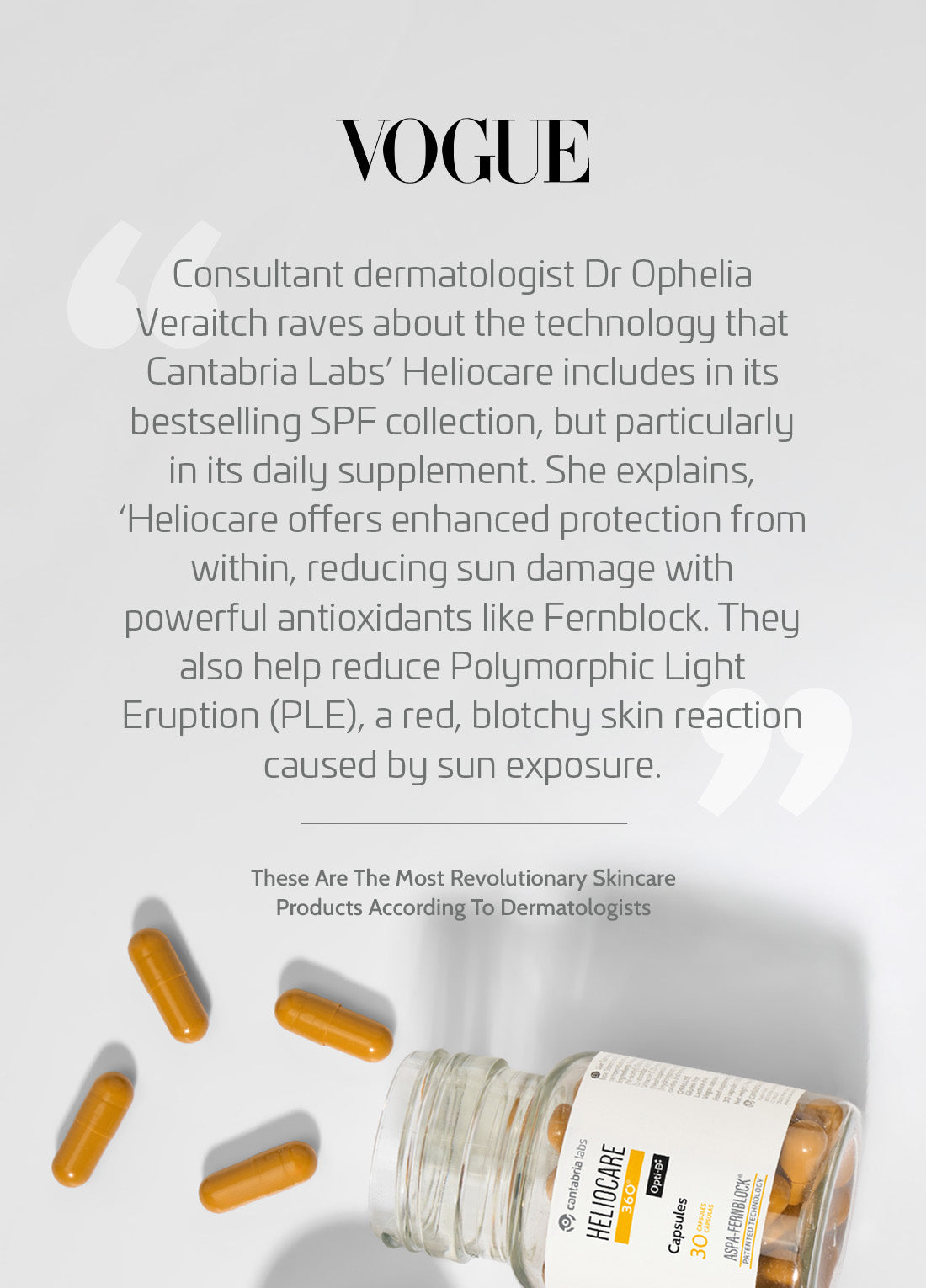 Buy HELIOCARE 360° Oral Capsules | UK OFFICIAL SITE – Cantabria Labs